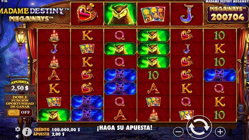 Características del slot de casino Madame Destiny Megaways